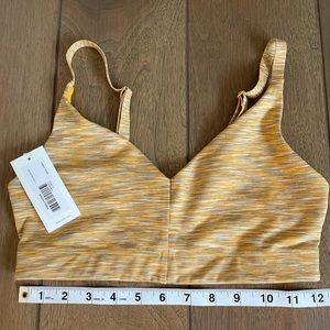 NWT Outdoor Voices Flow Bralette Low Impact Sports Bra Yellow Spacedye Sz S Flow